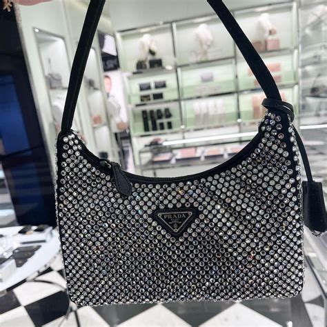 prada nylon sparkle bag